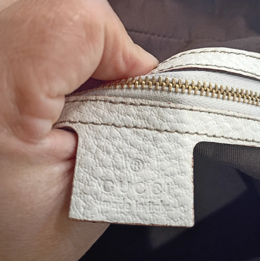 Gucci Leather Hasler Boston White Satchel - Picture 9 of 17